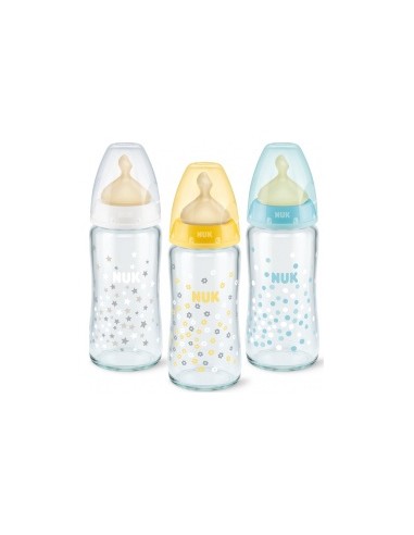 Nuk Biberón Tetina Látex Boca Ancha Cristal...