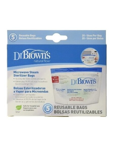 Dr. Brown'S 1 Bolsa Esterilizacion A Vapor Microondas 5Uds