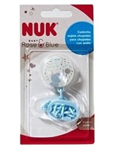 Cadenita Nukete Sujeta Chupete Rosa Azul