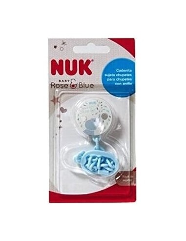 Cadenita Nukete Sujeta Chupete Rosa Azul