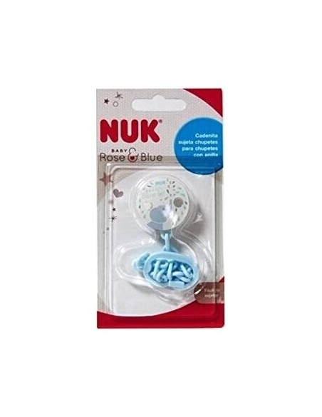 Cadenita Nukete Sujeta Chupete Rosa Azul