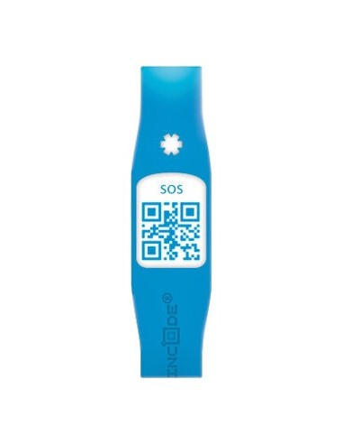Silincode Pulsera Sos Qr Color Azul T-S 1Ud