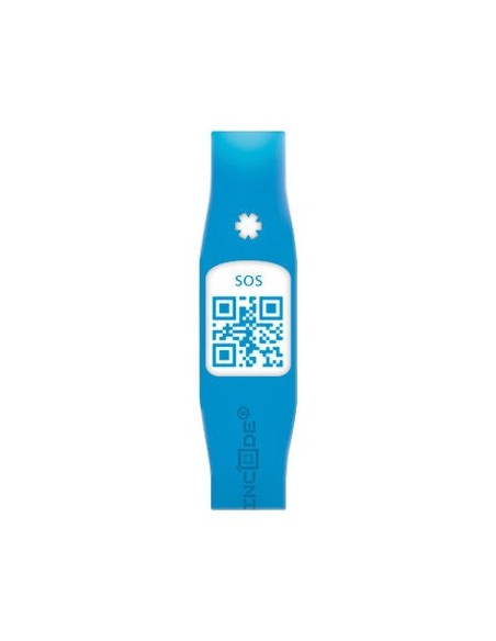 Silincode Pulsera Sos Qr Color Azul T-S 1Ud