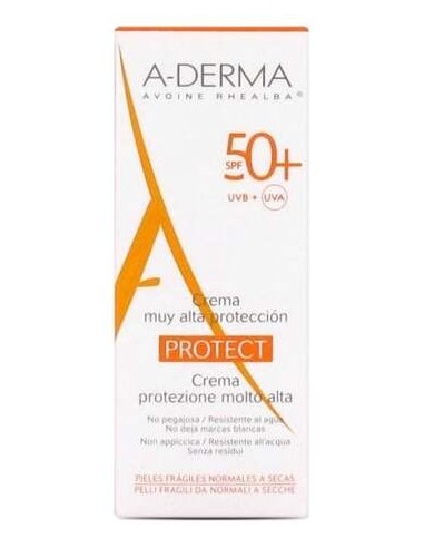 A-Derma Crema Fotoprotectora Spf50 Para Pieles...