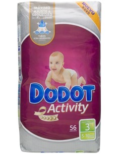 Pañal Dodot Activity T.3 5-10 Kg 56 Uds