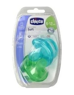 Chicco Chupete Todo Silicona Rosa/Morado +12M, 2 Unds