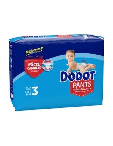Dodot Pañal Infantil Pants T- 3 6-11 Kg 36Uds