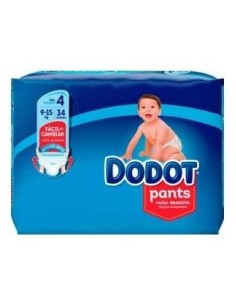 Dodot Pañal Infantil Pants T- 4 9-15Kg 34Uds