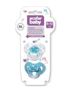 Acofarbaby Chupete Latex Azul 6-12M