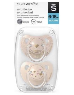 Suavinex Chupete Silicona Clasico 6-18M 2 Uds