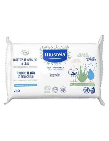 Mustela Lingettes À L'Eau Paquet De 60Uds