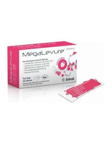 Megalevure Sabor Fresa 10 Sticks