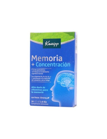 Kneipp Memoria Y Concentracion 30 Caps