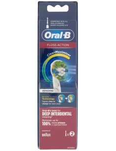 Oral-B Floss Action Cabezal Cepillo Limpiador 2Uds
