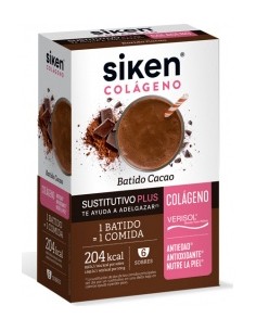 Siken Sustitutivo Colágeno Batido Cacao 6 Sobres