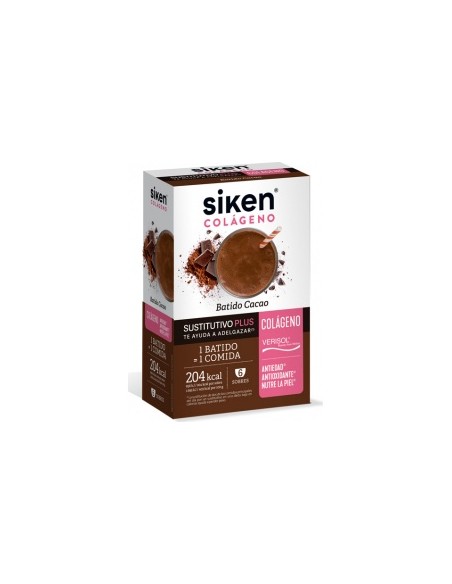 Siken Sustitutivo Colágeno Batido Cacao 6 Sobres