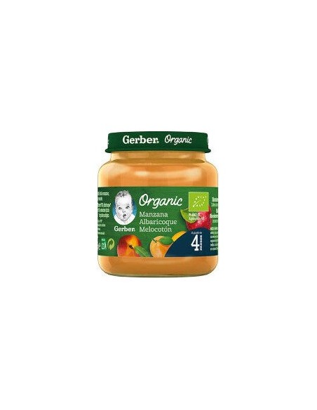 Gerber Organic Manzana Albaricoque Melocotón