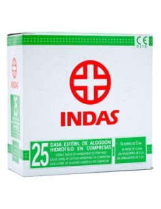 Compresas Gasa Esteril Indas 25 Und