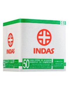 Compresas Gasa Esteril Indas 50 Und