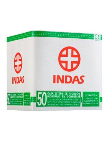 Compresas Gasa Esteril Indas 50 Und