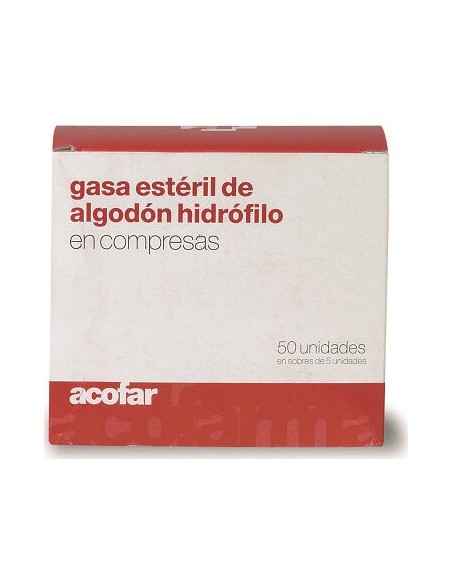 Compresas Gasa Esteril Acofar 50 Und