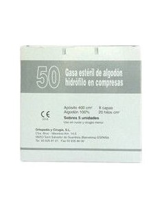 Gasa Esteril Algodon Gran Cruz 50 Uds
