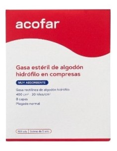 Compresas Gasa Esteril Acofar 100 Und