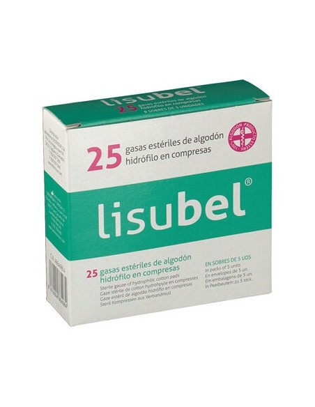 Compresas Gasa Esteril Lisubel 25 Und