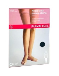 Farmalastic Media Larga Compresión Normal Puntera Abierta...