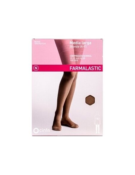 Farmalastic Media Larga Compresión Normal Puntera Abierta Camel T-Eg