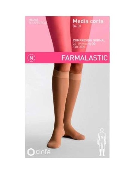 Media Corta (A-D) Comp Normal Farmalastic Puntera Abierta Camel T- G