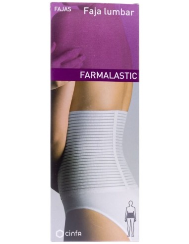 Farmalastic Faja Lumbar Blanca Velcro T-1 1Ud