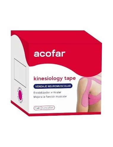 Acofarsport Kinesiology Tape Fucsia 5Cmx5M