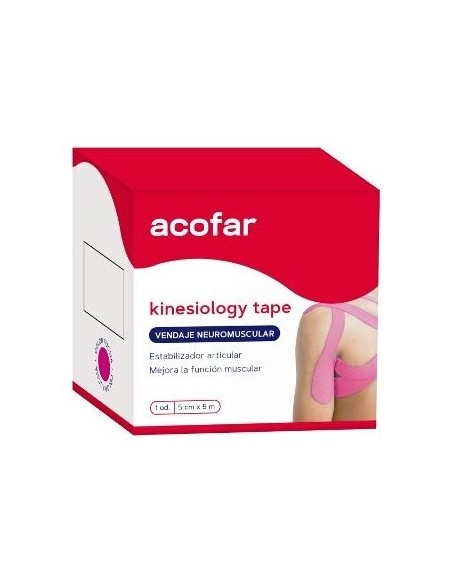Acofarsport Kinesiology Tape Fucsia 5Cmx5M