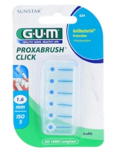 Gum® Recambio Butler Proxabrush Click 624 6Uds