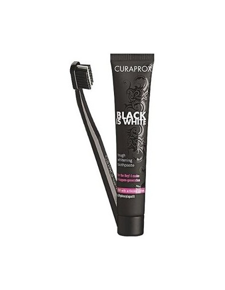 Curaprox Black Is White Set Dentífrico 90Ml + Cepillo Dental
