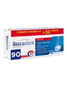 Steradent Triple Acción Plus 60Comp+30Comp
