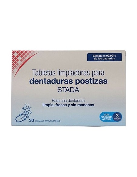 Stada Tabletas Limpiadoras Dentaduras Postizas 30 Tabletas Eferv