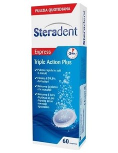 Steradent Triple Action Plus Limpiador Prótesis Dental...