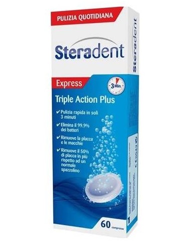 Steradent Triple Action Plus Limpiador Prótesis...