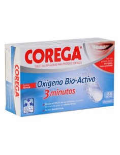 Corega Oxígeno Bio Activo 3 Minutos Tabletas Limpiadoras...