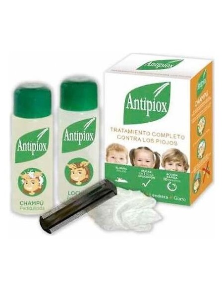 Antipiox Pack Champu Y Locion Pediculicida Con Liendreda Y Gorro