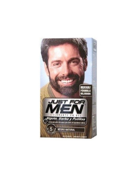 Just For Men Gel Colorante Negro Para Bigote Y Barba 30Ml