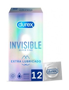 Durex® Invisible Extra Fino Extra Lubricado 12Uds