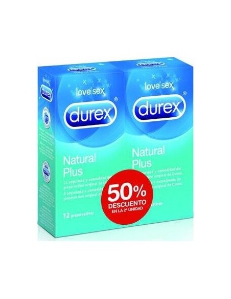 Durex Natural Plus Duplo 2 Udad. 50%