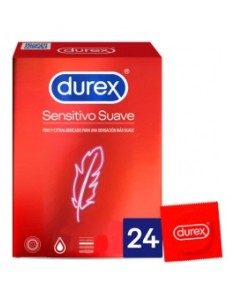 Durex® Sensitivo Suave Easy-On Preservativos 24Uds