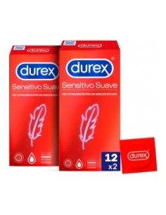 Durex Sensitivo Suave Preservativos Duplo 2 X 12 U