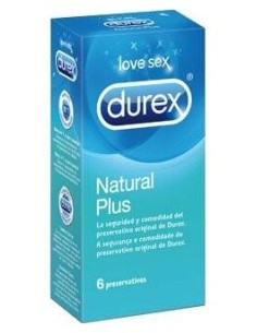 Durex® Natural Plus Preservativos 6Uds