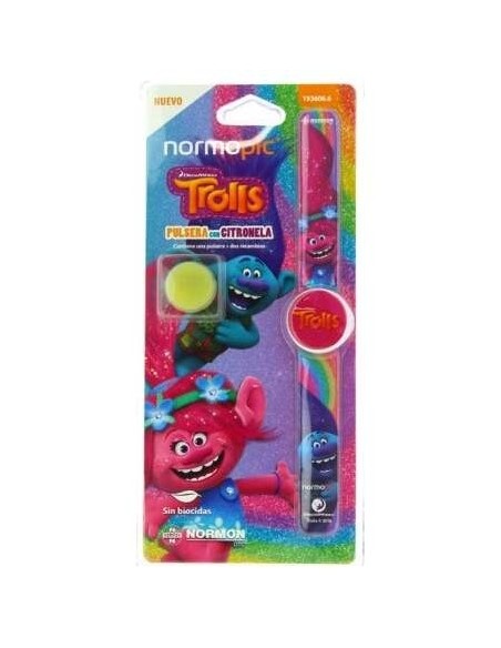 Normopic Pulsera Citronela Trolls 1Ud