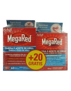 Megared 500 Omega 3 Aceite Krill 60+20